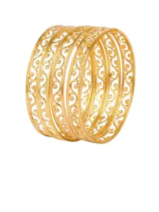 YouBella Set Of 4 Gold Plated Bangles
