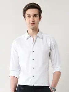 Arrow New York Men Slim Fit Pinstripes Opaque Striped Formal Shirt