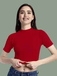 Dream Beauty Fashion Women Round Neck Crop Top