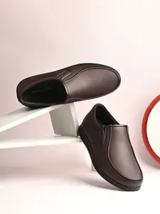 Provogue Men Textured Formal Slip-Ons