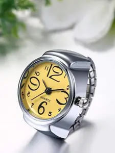 YouBella Set Of 2 Silver-Plated Watch Shaped Finger Ring