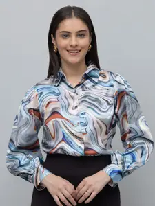 PURYS Women Standard Opaque Printed Casual Shirt