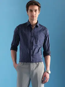 Arrow Men Slim Fit Opaque Striped Formal Shirt