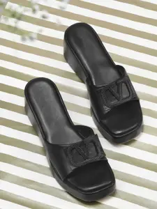 Froh Feet Women Square Toe Wedge Sandals