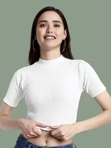 Dream Beauty Fashion Women Round Neck Crop Top