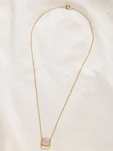 JAYPORE Gold-Plated Quartz Studded Necklace