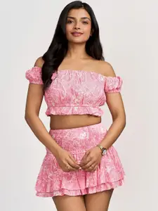 How When Wear Women Printed Flared Mini Skirt