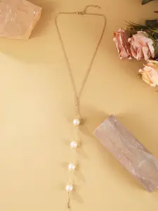 CORSICA Gold-Plated Pearls Beaded Minimal Necklace