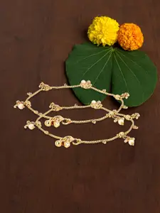 Anouk Gold-Plated Artificial Stones Studded Anklet