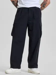 Snitch Men Loose Fit Cargos Trousers