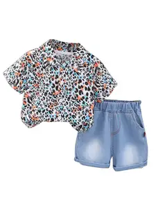 StyleCast x Revolte Boys Printed Shirt Collar Shirt With Shorts