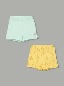 Juniors by Lifestyle Girls Printed Denim Shorts