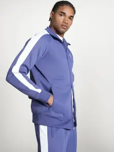 Puma Men T7 Always On Solid Mock Collar Cotton Bomber Jacket