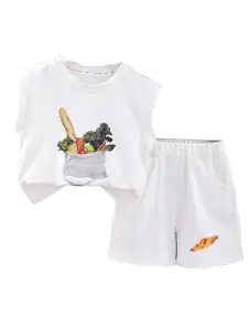 StyleCast x Revolte Boys Printed Round Neck T-Shirt With Shorts
