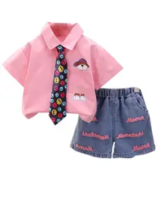 StyleCast x Revolte Boys Printed Shirt With Shorts
