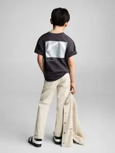 Mango Kids Boys Pure Cotton Printed T-shirt