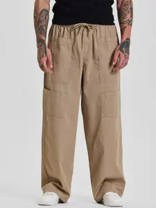 Snitch Men Loose Fit Cargos Trousers