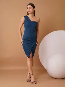 Chemistry Women's Solid One Shoulder Sheath Dress