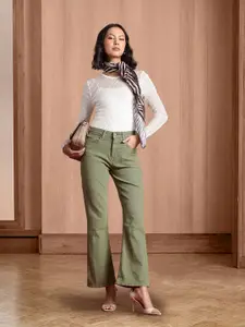 all about you Women Slim Bootcut High-Rise Stretchable Jeans