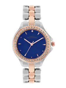 French Connection Women Embellished Dial & Bracelet Style Straps Analogue Watch FCN03B