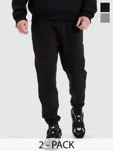 Moda Rapido Men Pack Of 2 Cotton Mid Rise Joggers