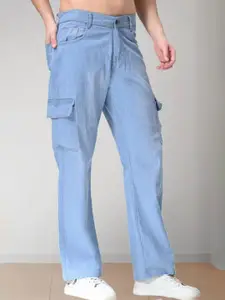 LINARIA Men Classic Boyfriend Fit Mid-Rise Cargo Styles Jeans