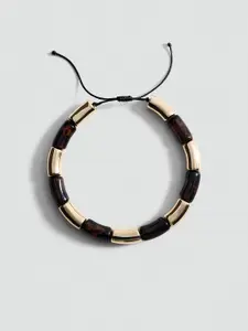 MANGO Beaded Statement Design Necklace