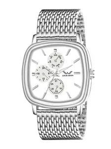 LOUIS DEVIN Men Stainless Steel Straps Analogue Watch LD-GS061-WHT-CH