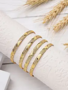 ANIKAS CREATION Gold-Plated Bangles