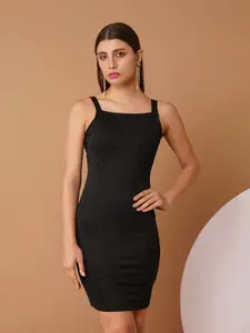 Chemistry Shoulder Straps Scuba Bodycon Dress