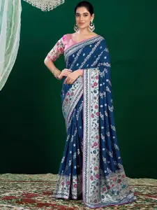 Satrani Woven Design Zari Pure Silk Banarasi Saree