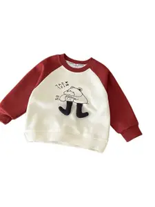 StyleCast x Revolte Girls Printed Pullover Cotton Sweatshirt