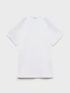 Mango Kids Boys Pure Cotton Round Neck T-shirt