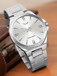 LOUIS DEVIN Men Stainless Steel Dial & Bracelet Style Straps Analogue Watch LD-G071-SLV-CH