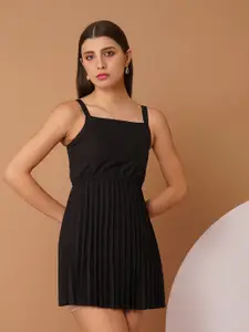 Chemistry  Women Solid Crepe A-Line  Mini Dress