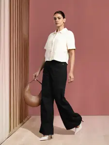 all about you Women Wide Leg Stretchable Jeans