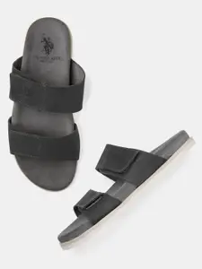 U.S. Polo Assn. Men Leather Comfort Sandals
