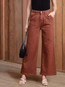 all about you Women Wide Leg High-Rise Stretchable Jeans