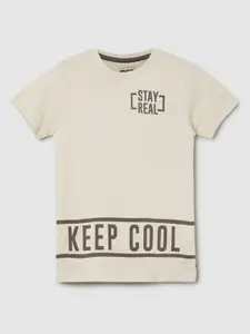 max Boys Typography V-Neck T-shirt