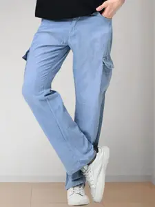 LINARIA Men Classic Regular Fit Mid-Rise Cargo Styles Jeans
