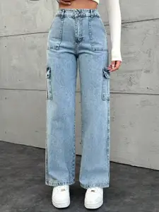 BAESD Women Comfort Regular Fit Mid-Rise Light Fade Stretchable Jeans