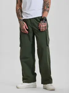 Snitch Men Loose Fit Cargos Trousers