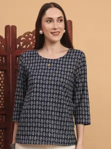 Anouk Rustic Ethnic Motifs Printed Pure Cotton Kurti