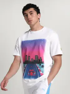 PUMA Motorsport Scuderia Ferrari Miami Men Graphic Printed Relaxed Fit Cotton T-shirt