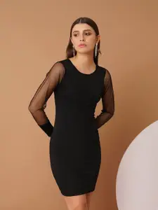 Chemistry Women Round Neck Bodycon Dress