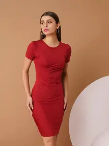 Chemistry Scuba Solid Bodycon Dress