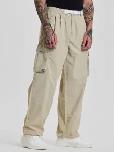 Snitch Men Loose Fit Cargos Trousers