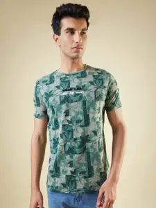 Status Quo Men Printed Tropical Pure Cotton Pockets T-shirt