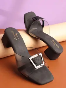 CHINRAAG Women Open Toe Block Heel Sandals