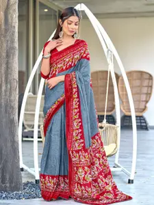 Anouk Pure Cotton Abstract Printed Handloom Saree